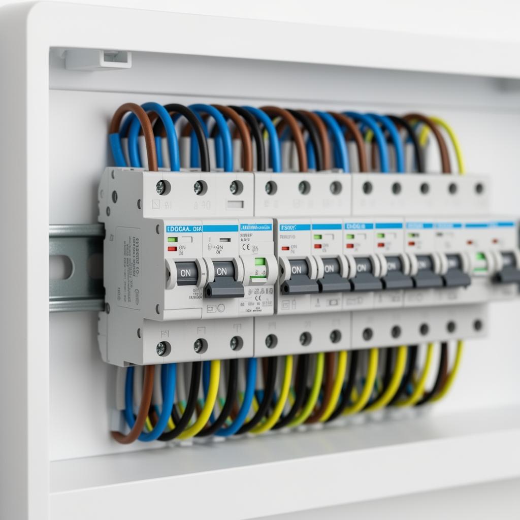 Cuadro eléctrico con magnetotérmicos y cableado profesional